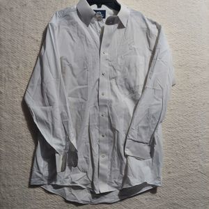 Stafford DRESS SHIRT Mens Size 16 32/33 White Button Down Long Sleeve